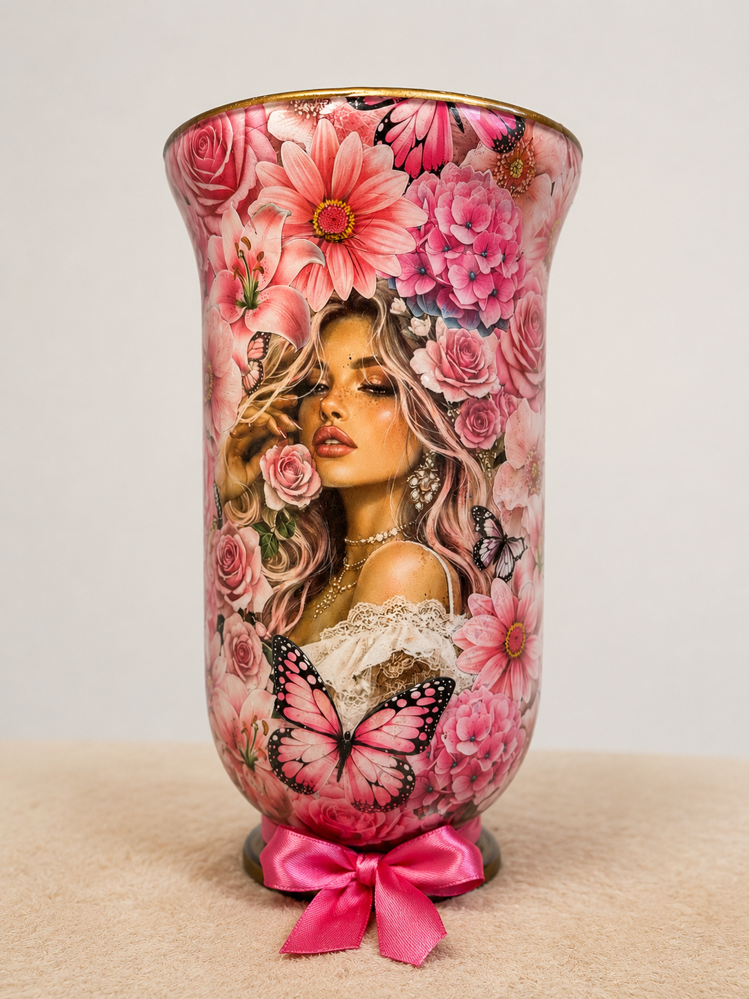Pink Butterfly vaas